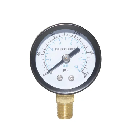 Miniatura 8 de Joywayus Medidor de Presión 0-200 PSI, Latón 1/4" NPT Rosca Macho Montaje Inferior, Llenado de Glicerina, Caja de Acero Inoxidable, Múltiples