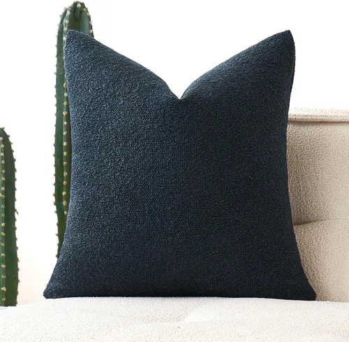 Miniatura 16 de MIULEE Funda de almohada texturizada con diseño de boucle, color azul aguamarina, funda de almohada lumbar sólida, decorativa de primavera, suave