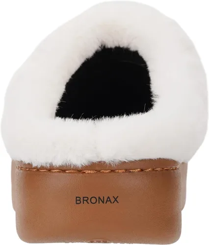 Miniatura 5 de BRONAX Pantuflas de casa mullidas para mujer con suela gruesa acolchada