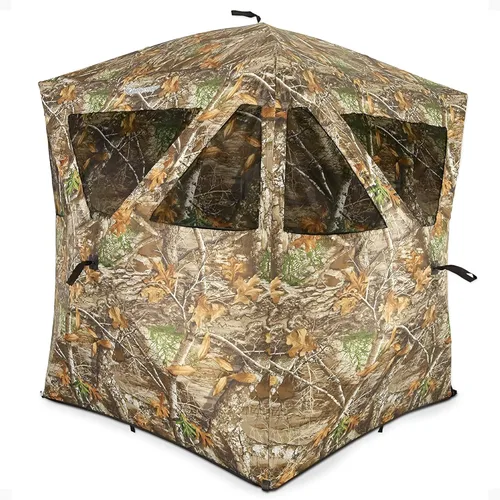 Ameristep Care Taker Persiana de Ocultación para Caza Terrestre Portátil Desplegable para 2 Personas con Ventana de Malla y ShadowGuard Premium,