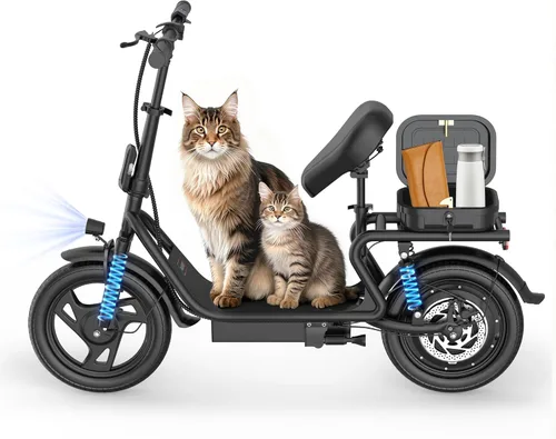 MAXSHOT Electric Scooter for Adults, 8.5/14" Tires, 19/22Mph, 350W/500W Motor, 16-28 Miles Range, Folding E-Scooter with Dual Suspension,APP Control