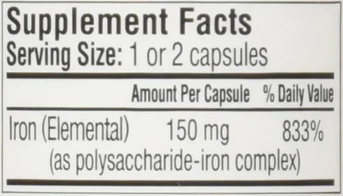 Miniatura 4 de NU-IRON 150mg 100ct Caps