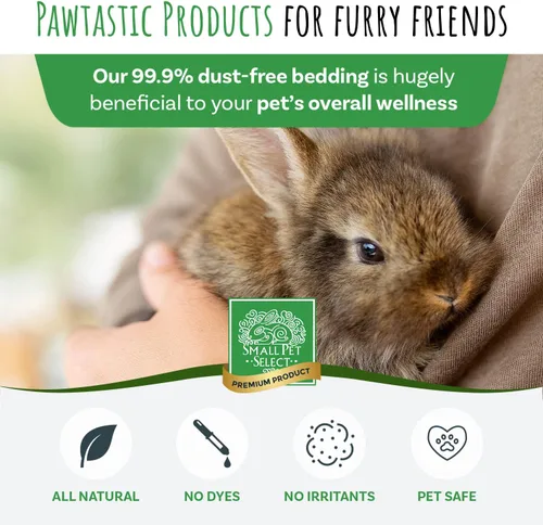 Miniatura 4 de Small Pet Select Ropa de cama de papel natural marrón, ropa de cama suave de animales con control de olores para conejillo de indias, conejo