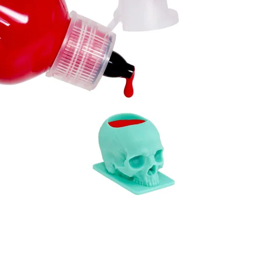 Saferly Tapas de tinta de tatuaje de calavera para tatuaje, soporte de pigmento desechable con base, suministros de tatuaje de maquillaje permanente