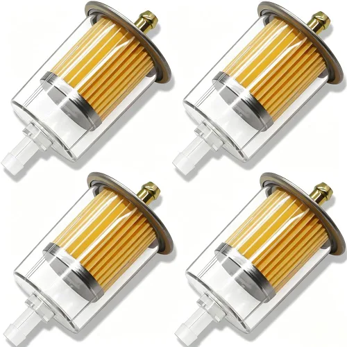 Taiss 4 filtros universales de combustible de gas en línea con imán, se adapta a línea de combustible de 3/8 pulgadas y 5/16 pulgadas, para
