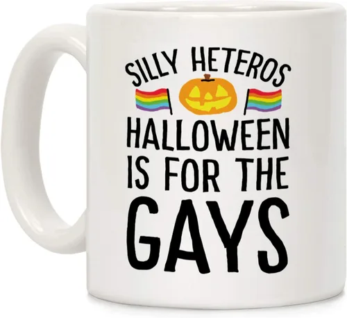 Miniatura 154 de LookHUMAN Taza de Café de Halloween – Halloween Is Meowgical Tazas, Taza de Café Espeluznante Idea de Regalos de Taza, 15 Onzas 10-Blanco