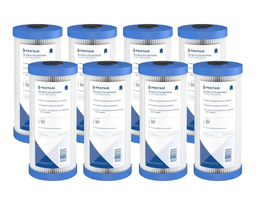 Miniatura 5 de Pentair Pentek R50 Filtro de agua de sedimentos, 10 pulgadas, cartucho de filtro de poliéster plisado debajo del fregadero, 10 x 2.5 pulgadas, 50