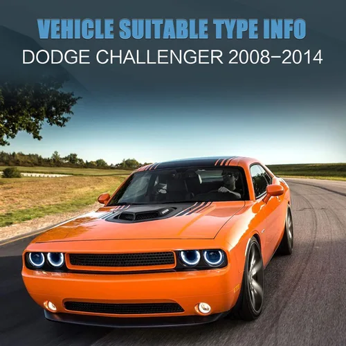 Miniatura 2 de Conjunto de faros delanteros VLAND Compatible con Dodge Challenger 2008-2014 3ra Gen Cupé, Normal