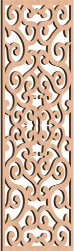 Miniatura 185 de Eveline - Paneles decorativos de pared de madera con calado, 13 3/8 pulgadas de ancho x 34 3/8 pulgadas de alto x 3/8 de alto, roble rojo rojo