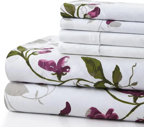 Miniatura 3 de Marina Decoration Ropa de cama ultra suave y sedosa con bolsillo profundo, rayón derivado de bambú para todas las estaciones, juego de sábanas de 6