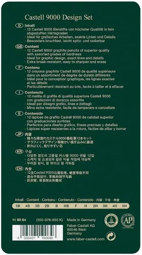 Miniatura 3 de Faber Castell 9000 lápiz de diseño FC119064 Pack de 12