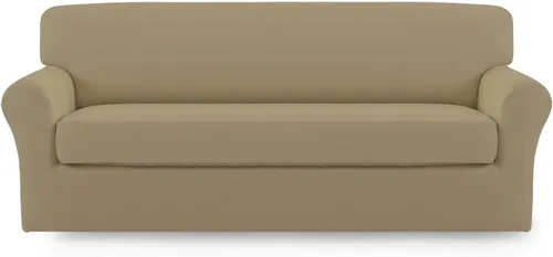 Miniatura 29 de Easy-Going Funda de Sofá Elástica de Microfibra de 2 Piezas – Cubierta de Sofá Suave Ajustada de Spandex, Protector de Muebles Lavable con Parte