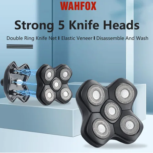 Miniatura 6 de Hojas de repuesto universales de 5 hojas con cabezal magnético para afeitadora compatibles con afeitadora FREEDOM BIRD, cabezales de repuesto