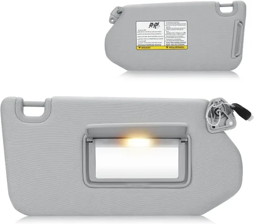 Miniatura 11 de Visera solar con luz para Nissan Pathfinder 2013-2018, Infiniti QX60 2014-2017, JX35 2013, reemplazo de visera solar beige del lado izquierdo