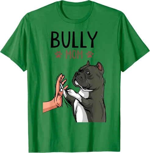 Miniatura 5 de American Bully Mom Cute Dog Mama Camiseta divertida para mujer, Blanco, S