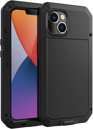 Miniatura 2 de Funda para iPhone 14, Cubierta Protectora de Cuerpo Completo 360 Resistente Heavy Duty a Prueba de Golpes Armadura Resistente Funda de Metal