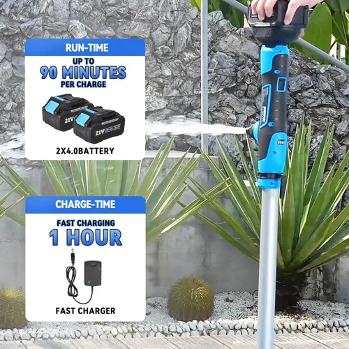 Miniatura 4 de Bomba de transferencia de agua inalámbrica de 720 GPH 32 pies con cabezal incluido, batería de 2 x 4000 mAh 21 V y cargador de 90 minutos de tiempo