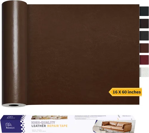 Miniatura 13 de Kit de Cinta de Parche para Reparación de Cuero, Reparación de Cuero Autoadhesiva para Muebles, Sofá, Sillón, Asientos de Automóvil, Silla