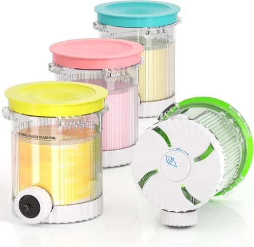 Miniatura 8 de 4 Pack para Pintas y Tapas Ninja Creami Compatible con Serie Ninja NC700, NC701, NC701C, Envases Creami para Máquinas de Helado con Espiral