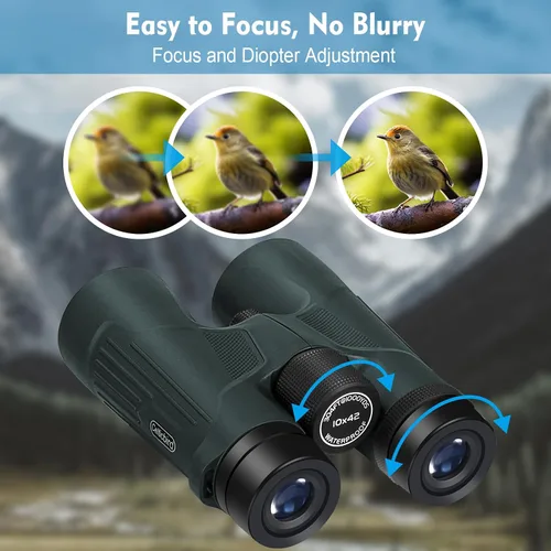 Miniatura 3 de Prismáticos Celticbird 10x42 HD para adultos, de alta potencia con soporte para teléfono, prisma BAK4, impermeables, para viajes, observación