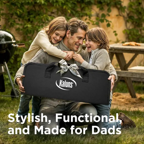 Miniatura 2 de Kaluns - Accesorios para parrilla, regalos para papá para el día del padre, juego de parrilla de acero inoxidable resistente, accesorios