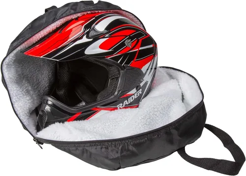 Miniatura 3 de Raider BCS-8B Bolsa para Casco Deluxe de Nylon Negro y Duradera para Motocicleta MX, Mediana