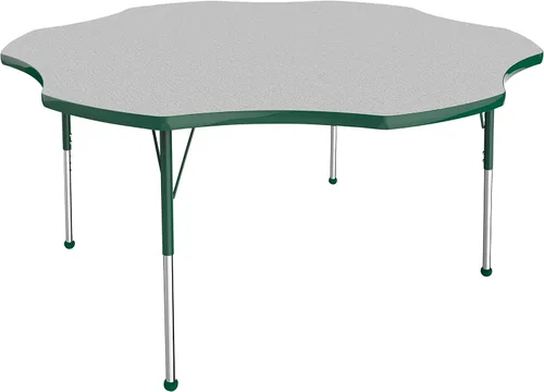 Miniatura 84 de FDP Clover Mesa de Actividades Escolar y de Oficina (48 x 48 pulgadas), patas estándar con deslizadores giratorios para entornos de asientos
