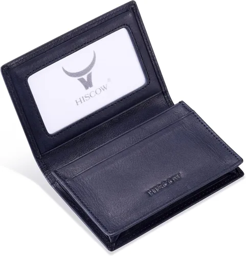 Miniatura 2 de Tarjetero de cuero para hombres y mujeres, piel de becerro italiana