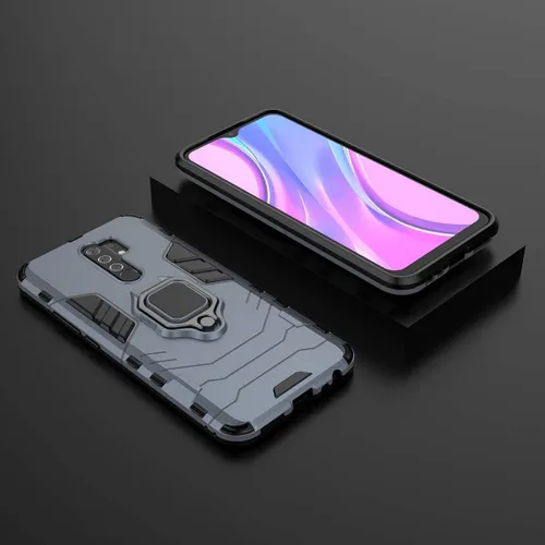 Miniatura 4 de LuluMain Compatible con funda Xiaomi Mi Redmi 9, soporte de anillo de metal, a prueba de golpes, parachoques duro