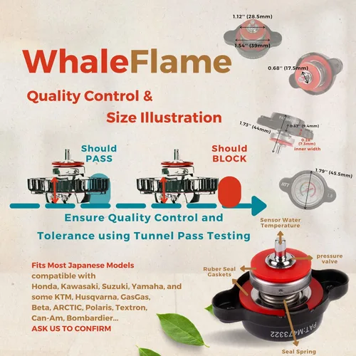 Miniatura 6 de WhaleFlame - Tapa de radiador de alta presión con medidor de temperatura de 1.8 bar (25.6 psi), monitoreo de temperatura en tiempo real previene