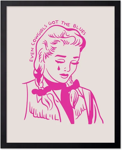 Miniatura 75 de Poster Master Póster retro de vaquera rosa con texto en inglés "Raise Hell", diseño de pared occidental, regalo para hombres y mujeres, decoración