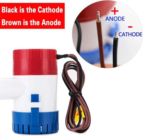 Miniatura 6 de Bomba de agua de sentina sumergible de CC marina 750 GPH 12V Crucero Yate Bomba de drenaje de 3/4 pulgadas salida de manguera para caravana RV yate