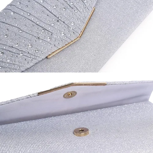 Miniatura 4 de Bolso de noche para mujer, bolso de mano con diamantes de imitación, lentejuelas con purpurina, bolso cruzado para mujer, fiesta de boda
