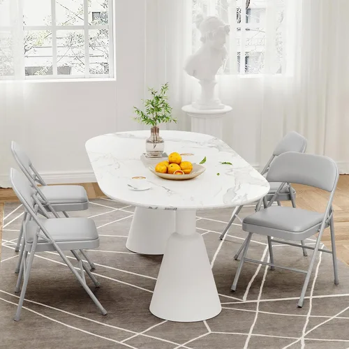 Miniatura 13 de GarveeHome Paquete de 2 sillas plegables con cojines acolchados, silla plegable acolchada con capacidad para hasta 350 libras, silla plegable