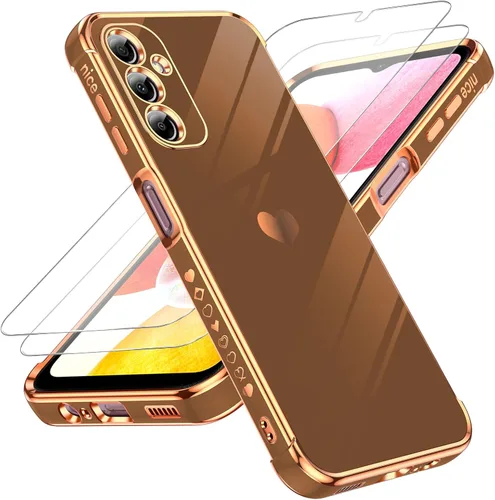 Miniatura 10 de LeYi for Moto G 5G 2025 Case: with Tempered Glass Screen Protector [2 Pcs]+ Full Camera Lens Protection,Love Heart Plating Cute Luxury Soft TPU