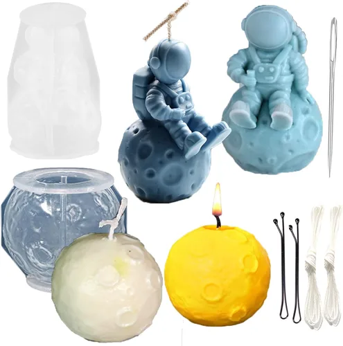 Miniatura 8 de Molde para hacer velas corporales masculinas y femeninas, 2 moldes de silicona con punzón de molde y aguja de gancho para velas para decoración