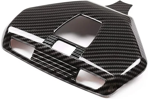 Miniatura 6 de YIWANG Marco de lámpara de lectura de techo de coche ABS estilo fibra de carbono para BMW Serie 5 G30 2018 2019, X4 G02 2018 2019,6 GT G32, 7 Series