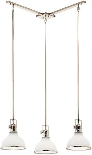 Miniatura 4 de Kichler Hatteras Bay 10.25" 1 luz mini colgante con satén grabado blanco con lente Fresnel transparente Olde Bronze®