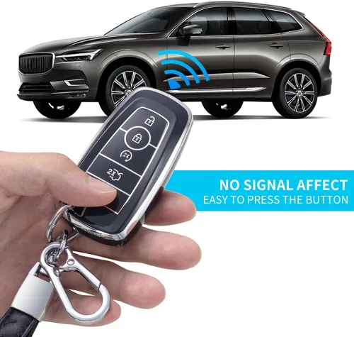 Miniatura 3 de Compatible con funda para llavero Ford con cordón de cuero, funda protectora para llave de automóvil Ford Explorer Fusion Escape F150 F250 F350 F450