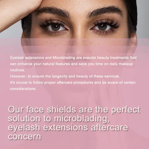 Miniatura 2 de 100 piezas Microblading Permanente Maquillaje Ducha Protectores Cara Viseras, Protectores de Ducha Cara de Ducha, Protector de Visera Transparente