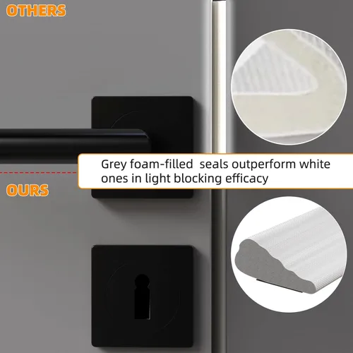 Miniatura 3 de 1 paquete*9.8 pies de cinta adhesiva en forma de cuña de espuma para sellado de ventanas y puertas, relleno de espacio para el marco exterior