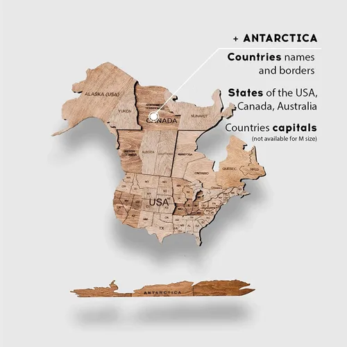 Miniatura 4 de Enjoy The Wood Arte de pared 3D en madera con mapa del mundo, decoración de pared grande, regalo para casa nueva, idea de arte para viajes, mapa