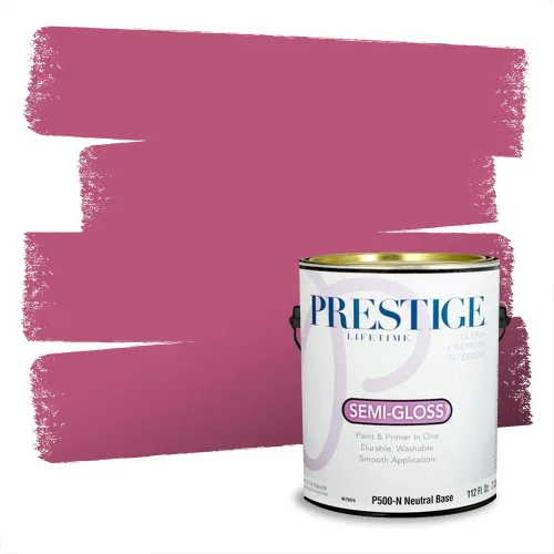 Miniatura 181 de Prestige Paints Pintura exterior e imprimación en uno, 1 galón, plano, coincidencia comparable de Valspar* Amber Rose*
