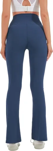 Miniatura 123 de HEGALY Pantalones de yoga acampanados para mujer, leggings cruzados, suaves, de cintura alta, pantalones casuales de entrenamiento con corte de bota