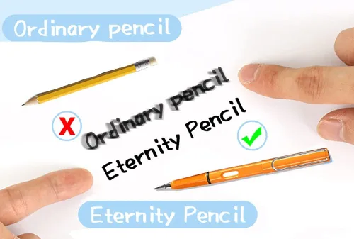 Miniatura 6 de 10 lápices eternos reemplazables de metal infinito, punta de grafito reemplazable, bolígrafos de escritura reutilizables sin tinta, lápices sin