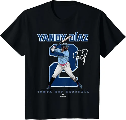 Miniatura 23 de Camiseta Number and Portrait Yandy Diaz Tampa Bay MLBPA, Negro