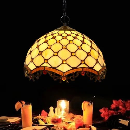 Miniatura 3 de Tiffany - Pantalla de repuesto para lámpara de cristal, accesorios para lámparas de mesa, lámpara de pie, lámpara de techo, lámpara colgante