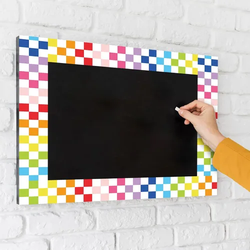 Miniatura 4 de Whaline Bordes de tablero de anuncios a cuadros de 32.8 pies, borde enrollado troquelado para decoración de pizarra de regreso a clases, oficina