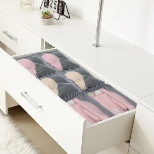 Miniatura 5 de 12 cubos de equipaje organizadores de equipaje pequeños de malla para ropa interior, bolsas plegables para ropa interior, bolsas de lavandería