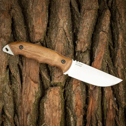 Miniatura 8 de BPSKNIVES HK4 SSH - Cuchillo de acero inoxidable de hoja fija - Cuchillos de espiga completa con funda de cuero - Cuchillos de campamento tácticos